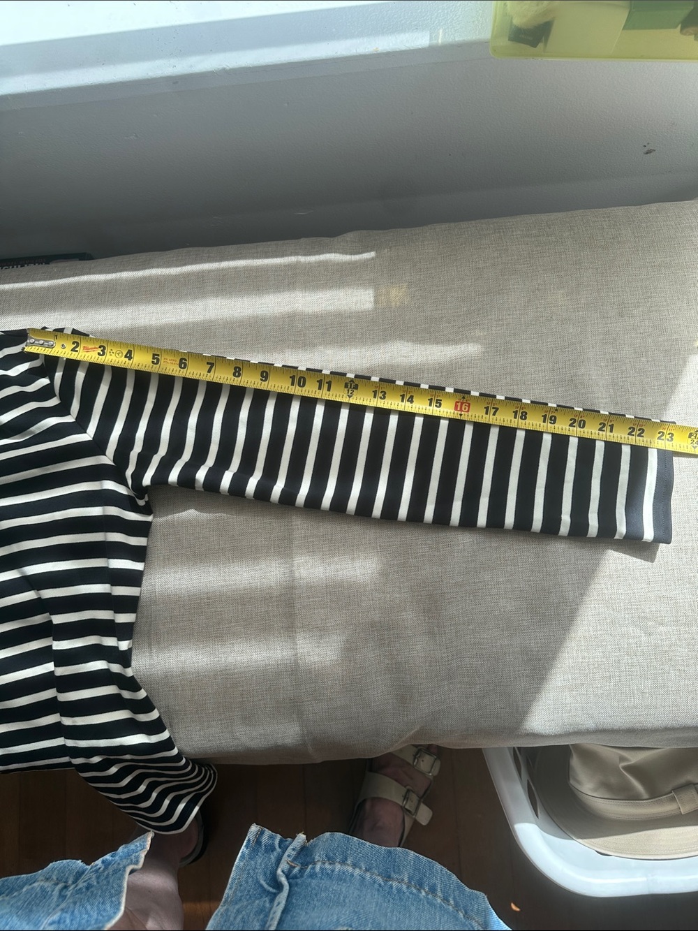 THE ROW 
Moris Top Navy and Ivory Striped Long Sleeve Top - Picture 9 of 9